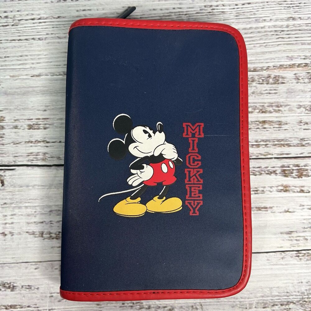 Vintage Mickey Mouse Zip Around Planner Disney Personal Size 90s Y2K‎